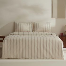 Karaca Home Keos Beyaz Çift Kişilik İpliği Boyalı Nevresim Takımı