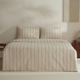 Karaca Home Keos Beyaz Çift Kişilik İpliği Boyalı Nevresim Takımı