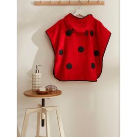 Karaca Home Ladybug Kırmızı %100 Pamuk Bebek Panço