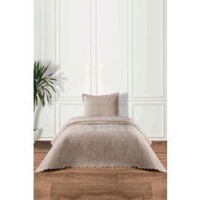 Karaca Home Lamia Gold Kadife Tek Kişilik Yatak Örtüsü