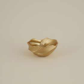 Karaca Home Lana 14.3x14.8x6.5 cm Gold Dekoratif Orta Kase