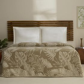 Karaca Home Leafy Sea Müslin Haki Çift Kişilik Tek Pike