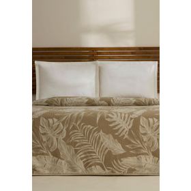 Karaca Home Leafy Sea Müslin Haki Çift Kişilik Tek Pike