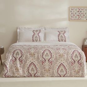 Karaca Home Lemy %100 Pamuk Saten Bordo Çift Kişilik Nevresim Takımı
