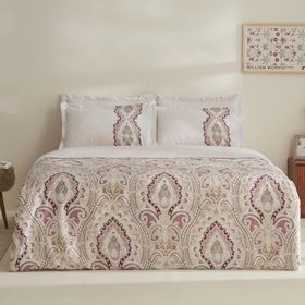 Karaca Home Lemy %100 Pamuk Saten Bordo Çift Kişilik Nevresim Takımı
