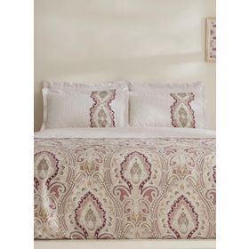 Karaca Home Lemy %100 Pamuk Saten Bordo Çift Kişilik Nevresim Takımı