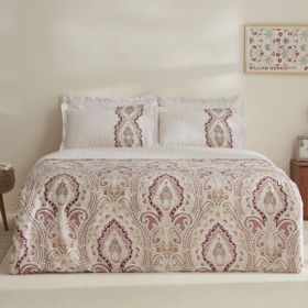Karaca Home Lemy Pamuk Saten Bordo 200 x 220 cm Çift Kişilik Nevresim Takımı
