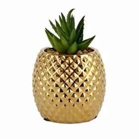 Karaca Home Lesley Gold Dekoratif Saksı