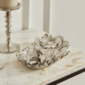 Karaca Home Lianca Silver 26x16 cm Dekoratif Tabak