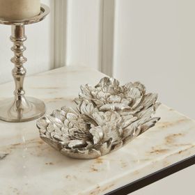 Karaca Home Lianca Silver 26x16 cm Dekoratif Tabak