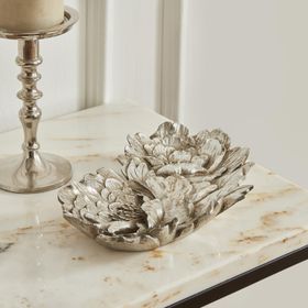 Karaca Home Lianca Silver 26x16 cm Dekoratif Tabak