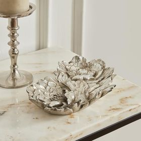 Karaca Home Lianca Silver 26x16 cm Dekoratif Tabak