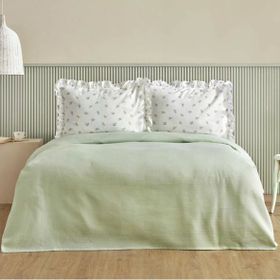 Karaca Home Lidya %100 Pamuk Yeşil Tek Kişilik Pike Takımı