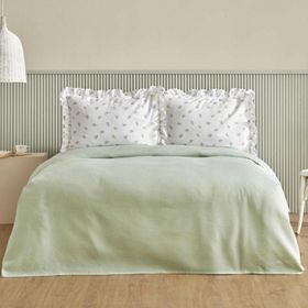 Karaca Home Lidya %100 Pamuk Yeşil Tek Kişilik Pike Takımı