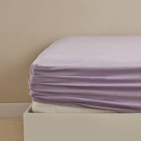 Karaca Home Lila Penye Çift Kişilik Fitted Çarşaf