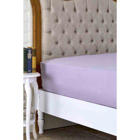 Karaca Home Lila Penye Fitted/Lastikli Çift Kişilik Çarşaf
