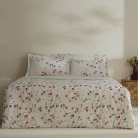 Karaca Home Lilian %100 Pamuk 120 Tel Çift Kişilik Saten Nevresim Takımı