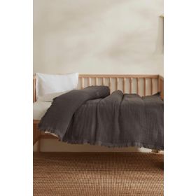 Karaca Home Lily Gri %100 Pamuk Bebek Battaniye