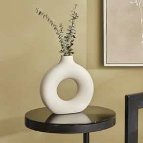 Karaca Home Lonny Beyaz 22 cm Vazo