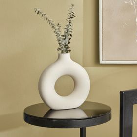 Karaca Home Lonny Beyaz 22 cm Vazo