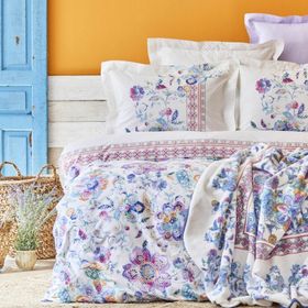 Karaca Home Loris Pamuk Lila Çift Kişilik Nevresim Takımı