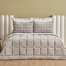 Karaca Home Lorrie Gri Tek Kişilik Baskılı Tedy Comfort Set