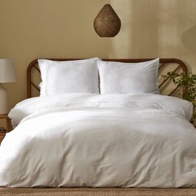 Karaca Home Lucy %100 Pamuk Kopanaklı Beyaz Çift Kişilik Nevresim Takımı