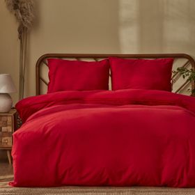 Karaca Home Lucy %100 Pamuk Kopanaklı Kırmızı Çift Kişilik Nevresim Takımı