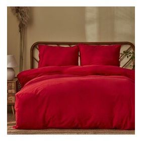 Karaca Home Lucy %100 Pamuk Kopanaklı Kırmızı Çift Kişilik Nevresim Takımı