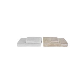 Karaca Home Luica 4 Parça Off White Bej Banyo Baş Havlusu Hamam Seti