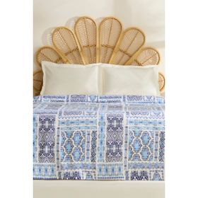 Karaca Home Lunara %100 Pamuk Mavi Çift Kişilik Tek Pike