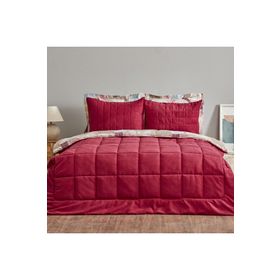 Karaca Home Lydia Bordo Çift Kişilik Stripe Comfort Set