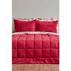 Karaca Home Lydia Bordo Çift Kişilik Stripe Comfort Set