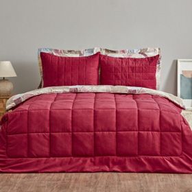 Karaca Home Lydia Bordo Çift Kişilik Stripe Comfort Set
