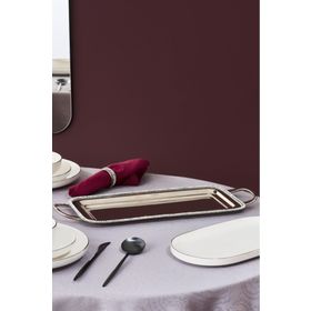 Karaca Home Majesty 45.75x17.75 cm Kulplu Dekoratif Tepsi