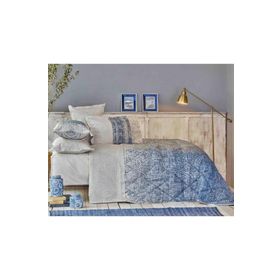 Karaca Home Marea Mavi Çift Kişilik Pamuk Uyku Seti