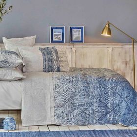 Karaca Home Marea Mavi Çift Kişilik Pamuk Uyku Seti