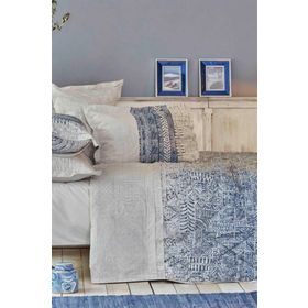 Karaca Home Marea Mavi Çift Kişilik Pamuk Uyku Seti