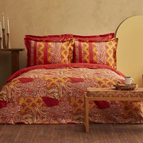 Karaca Home Marıs Terracotta Pamuk Çift Kişilik Saten Nevresim Takımı