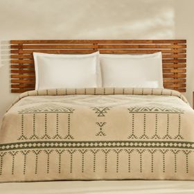 Karaca Home Marla Yeşil Çift Kişilik Pamuklu Battaniye