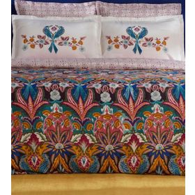 Karaca Home Marsey Multicolor Çift Kişilik Saten Nevresim Takımı