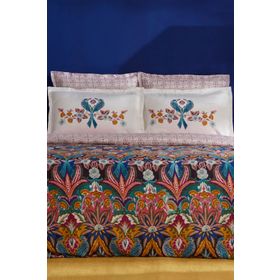 Karaca Home Marsey Multicolor Çift Kişilik Saten Nevresim Takımı