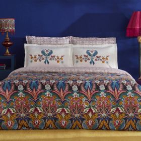 Karaca Home Marsey Multicolor Çift Kişilik Saten Nevresim Takımı