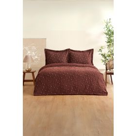 Karaca Home Mary Çift Kişilik Koyu Kahve Yatak Örtüsü Takımı
