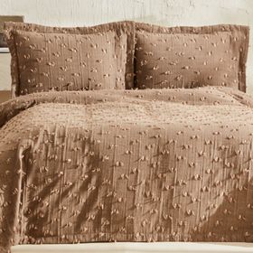 Karaca Home Mary Çift Kişilik Latte Yatak Örtüsü Takımı