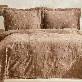 Karaca Home Mary Çift Kişilik Latte Yatak Örtüsü Takımı