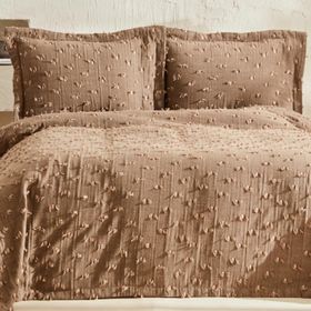 Karaca Home Mary Çift Kişilik Latte Yatak Örtüsü Takımı