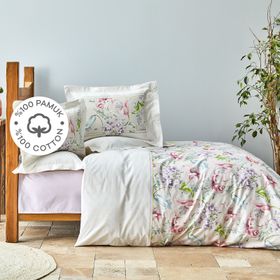 Karaca Home Melosa Pamuk Pembe Çift Kişilik Nevresim Takımı