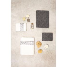 Karaca Home Mencia Offwhite Gri Pamuk Hamam Seti