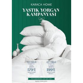Karaca Home Microfiber Çift Kişilik Yorgan ve 2 Adet Silikon Yastık